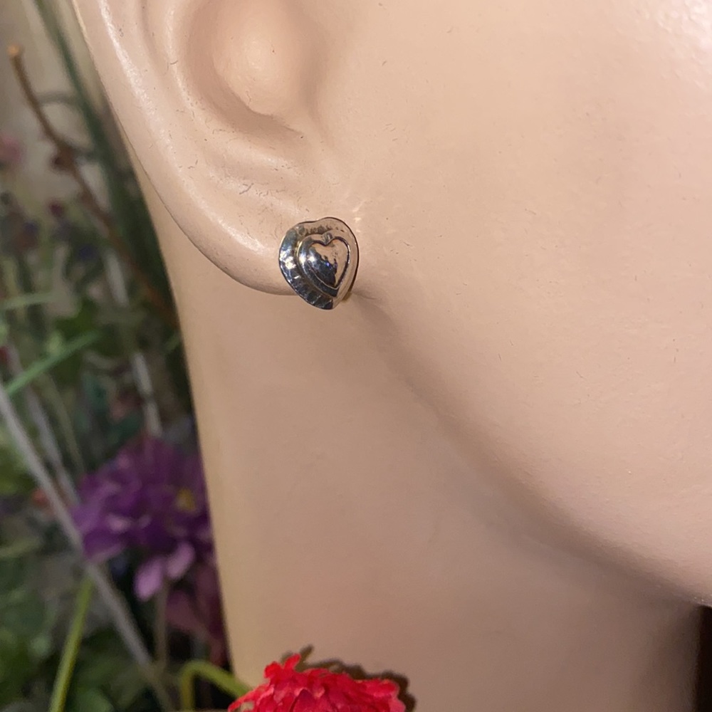 GURHAN ROMANCE STERLING SILVER HEART EARRINGS